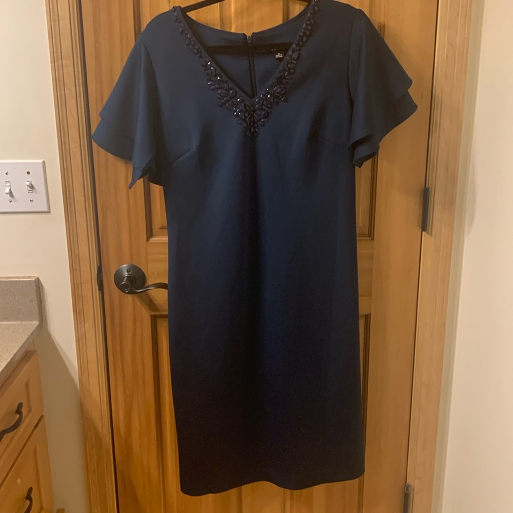 SLNY Maxi Dress Women Ruffled Sleves